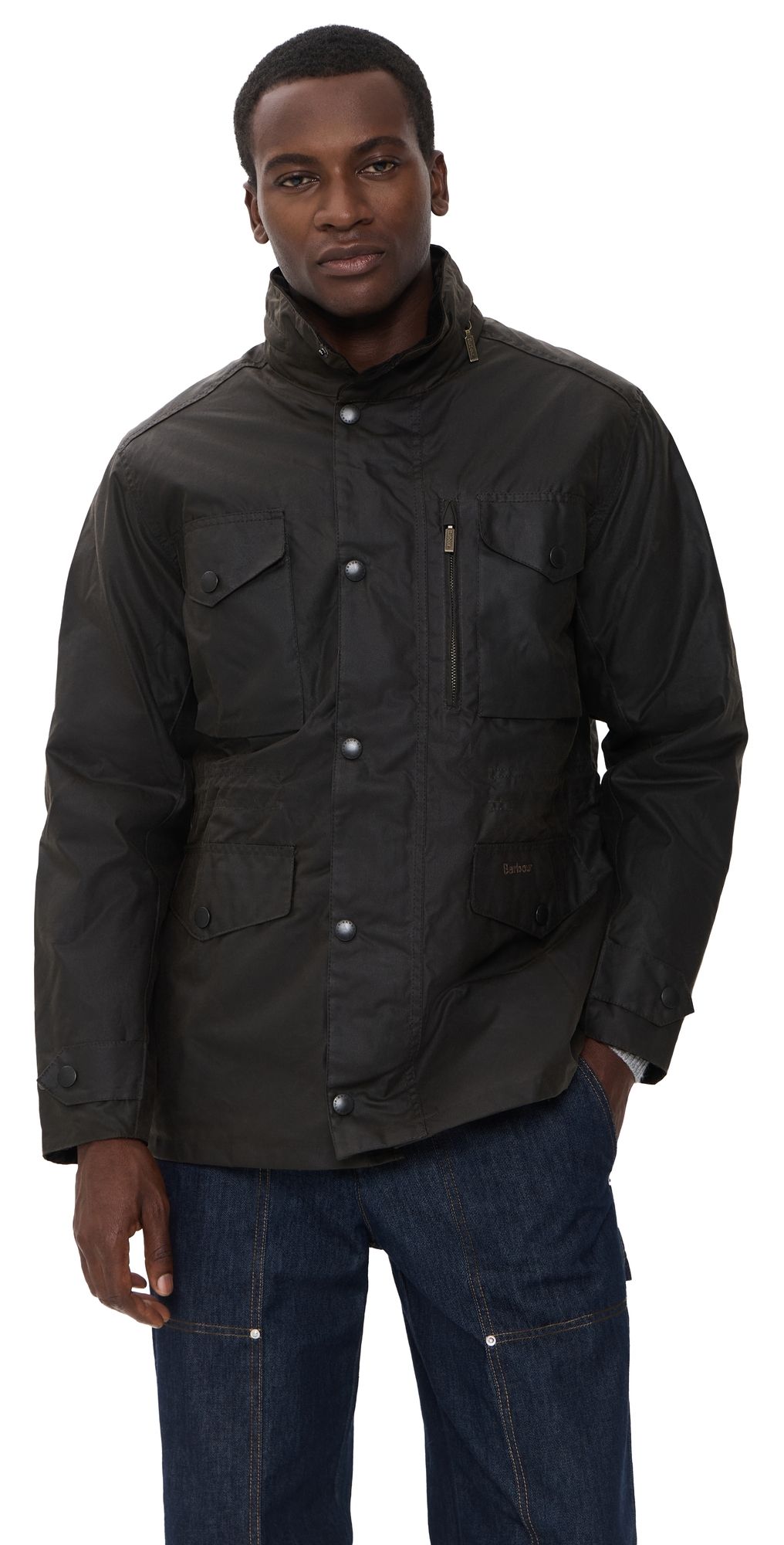 Barbour Sapper Wax Jacket Olive/Classic M