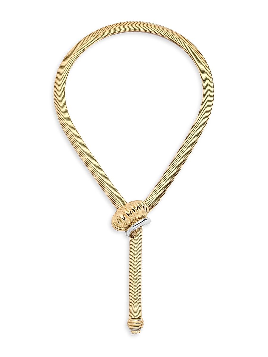 Women's Lexi Two-Tone 12K Gold-Plated Slider Necklace - Yellow Gold