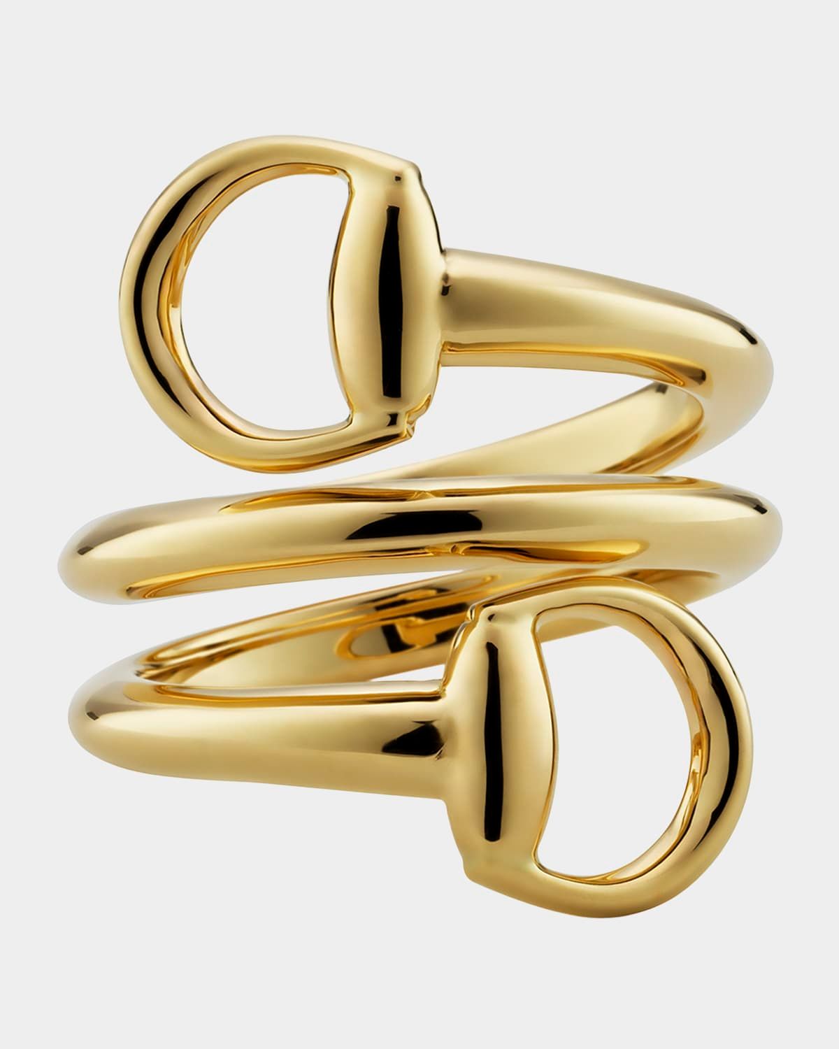 Gucci Horsebit 18K Yellow Gold Wrap Ring