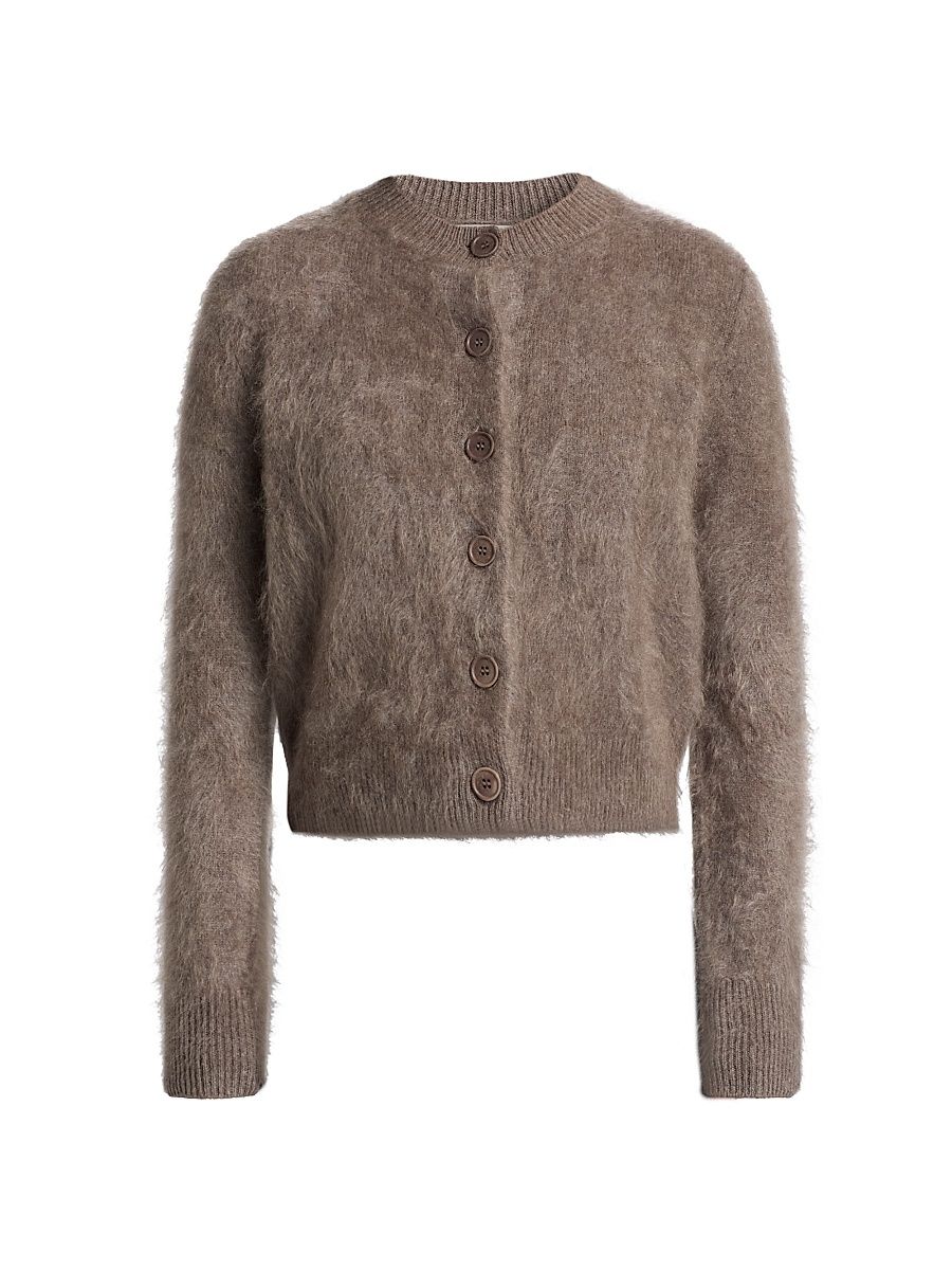 Women's Azalea Brushed Cashmere Cardigan - Truffle Brushed - Size XS
