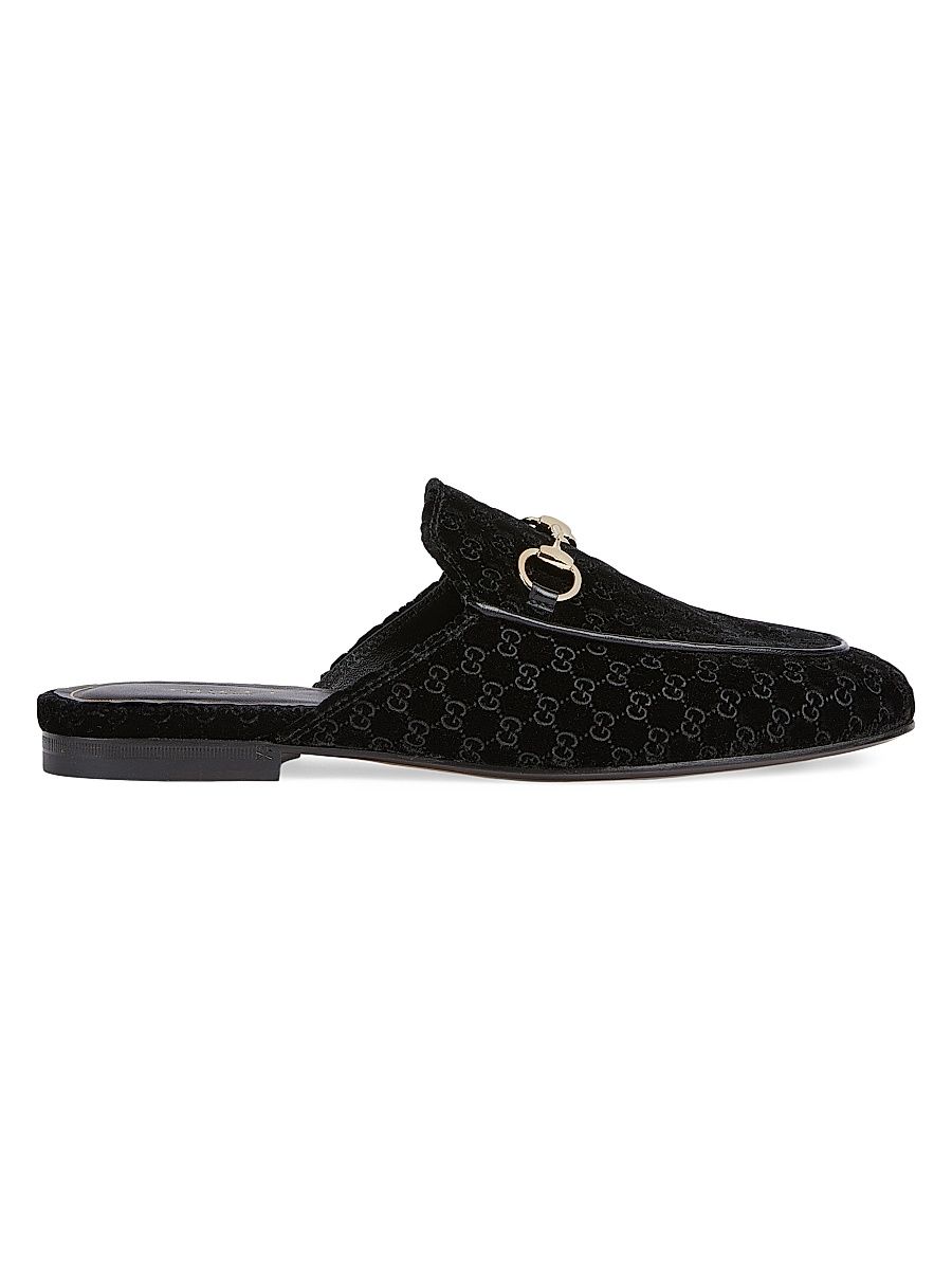 Women's Princetown Monogram Mules - Black - Size 5