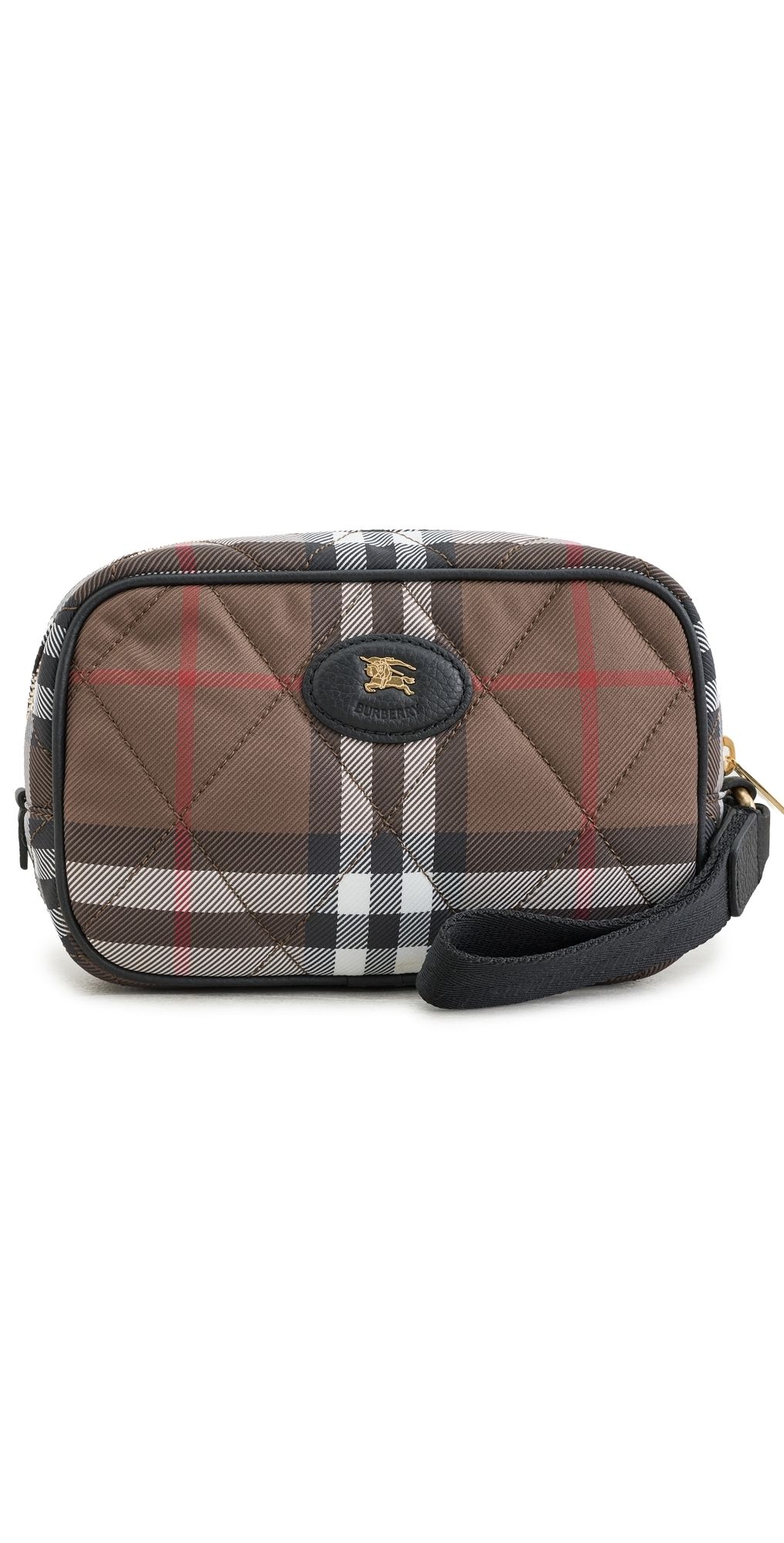 Burberry Horseshoe Pouch Chocolate Brown One Size