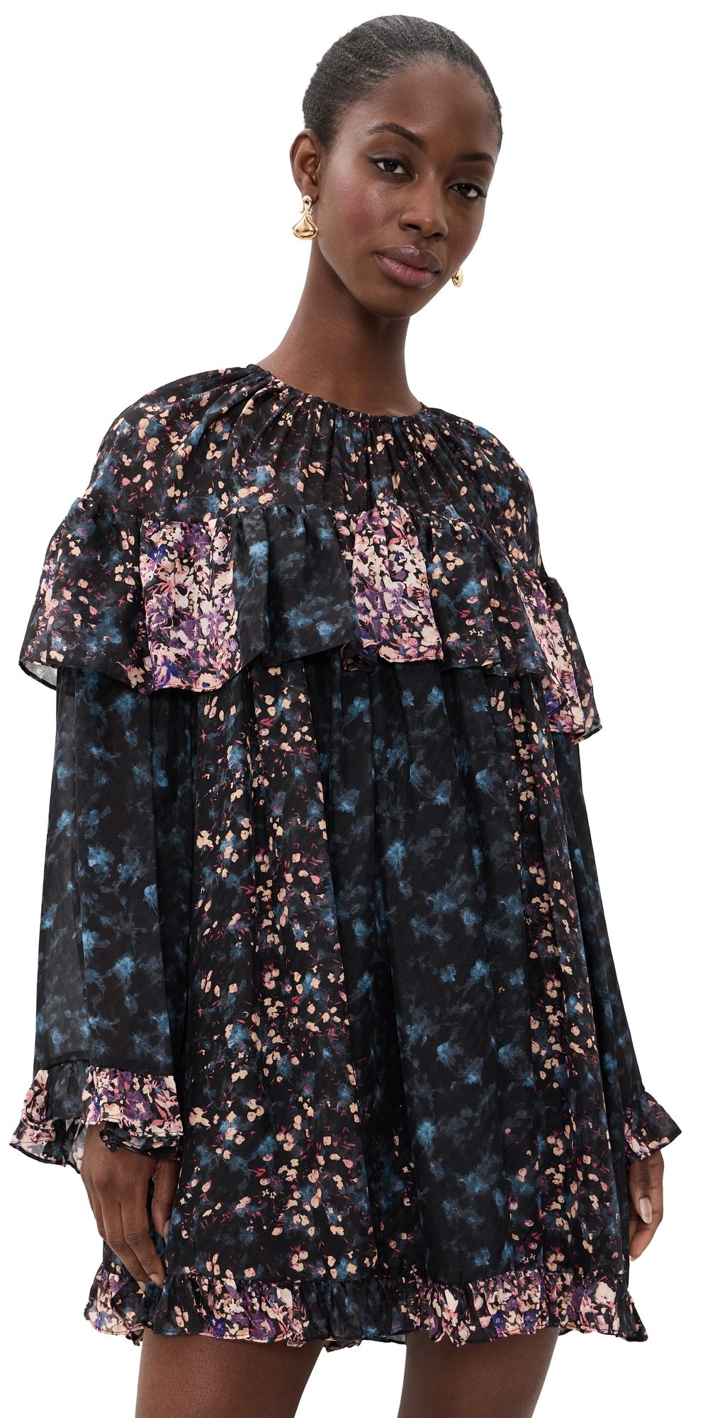 Ulla Johnson Lune Silk Mini Dress Eclipse 0