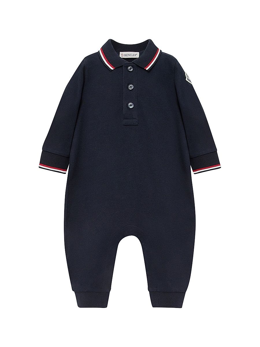 Baby Boy's & Little Boy's Baby Grow in Cotton Piquet - Navy Blue - Size 12 Months