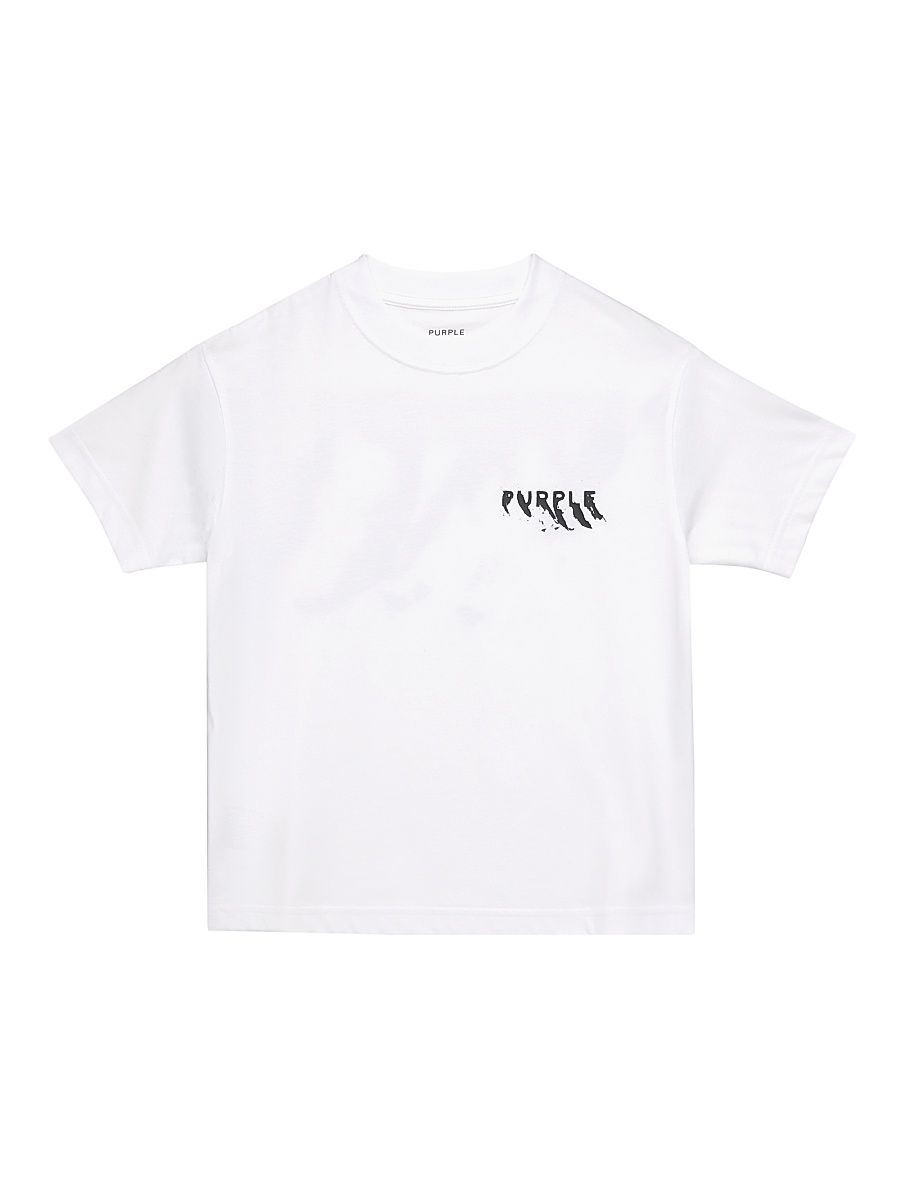 Little Boy's & Boy's Logo Cotton T-Shirt - White - Size 8