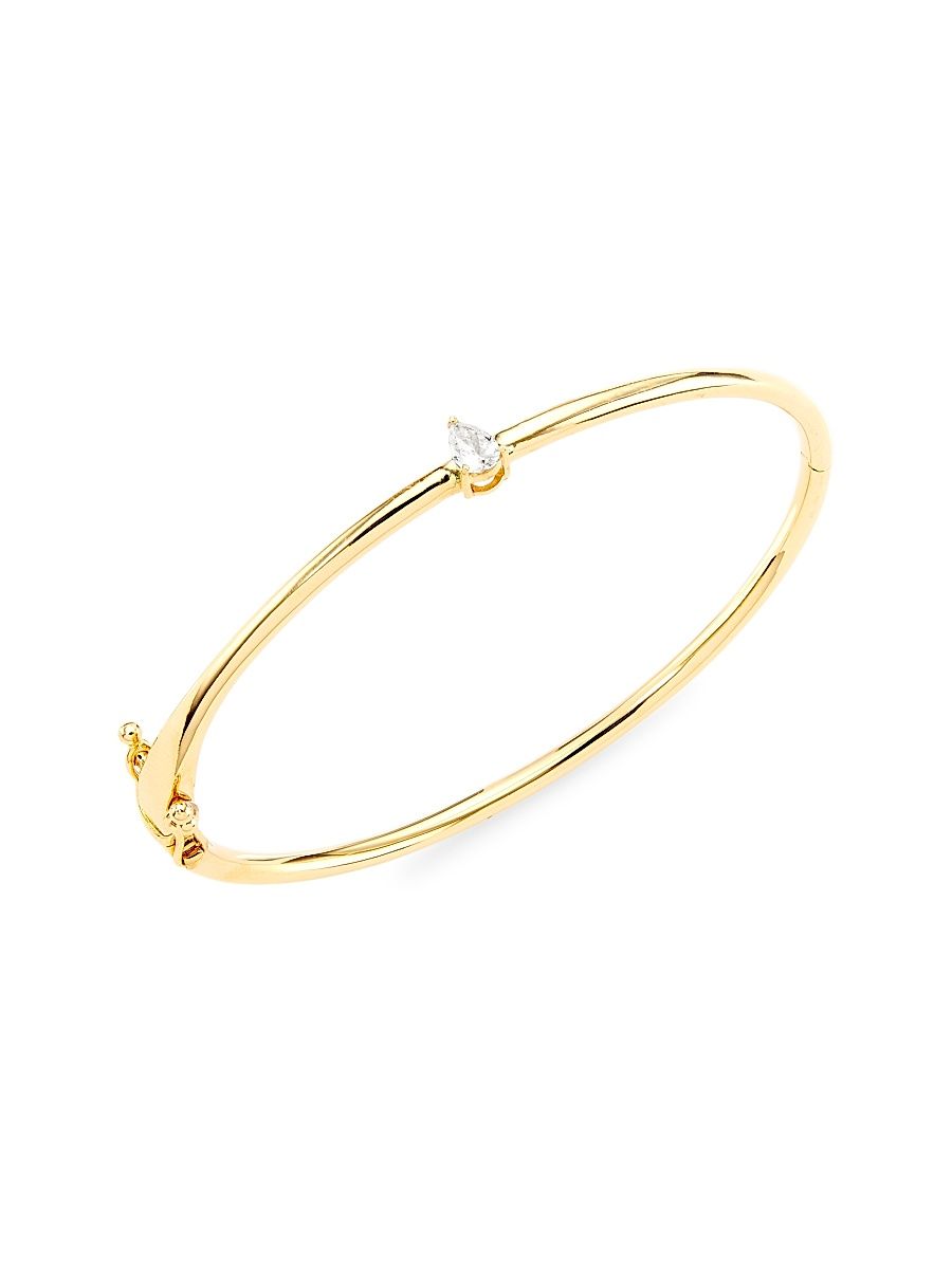 Women's 14K Yellow Gold & 0.236 TCW Diamond Bangle - Yellow Gold