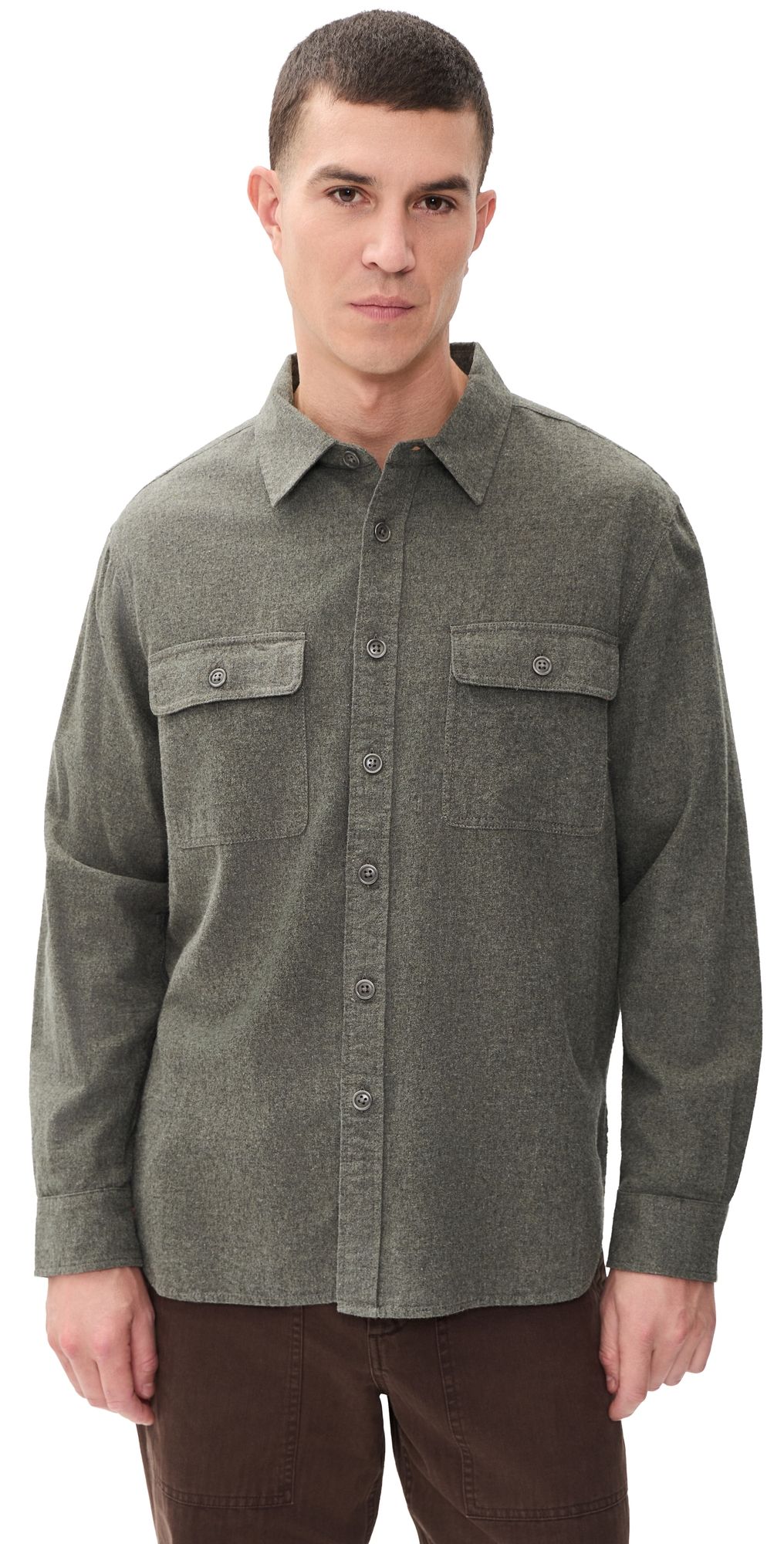 Alex Mill Chamois Milton Shirt Heather Grey S