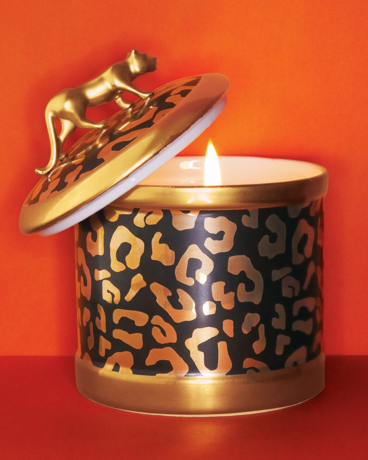 Leopard Candle