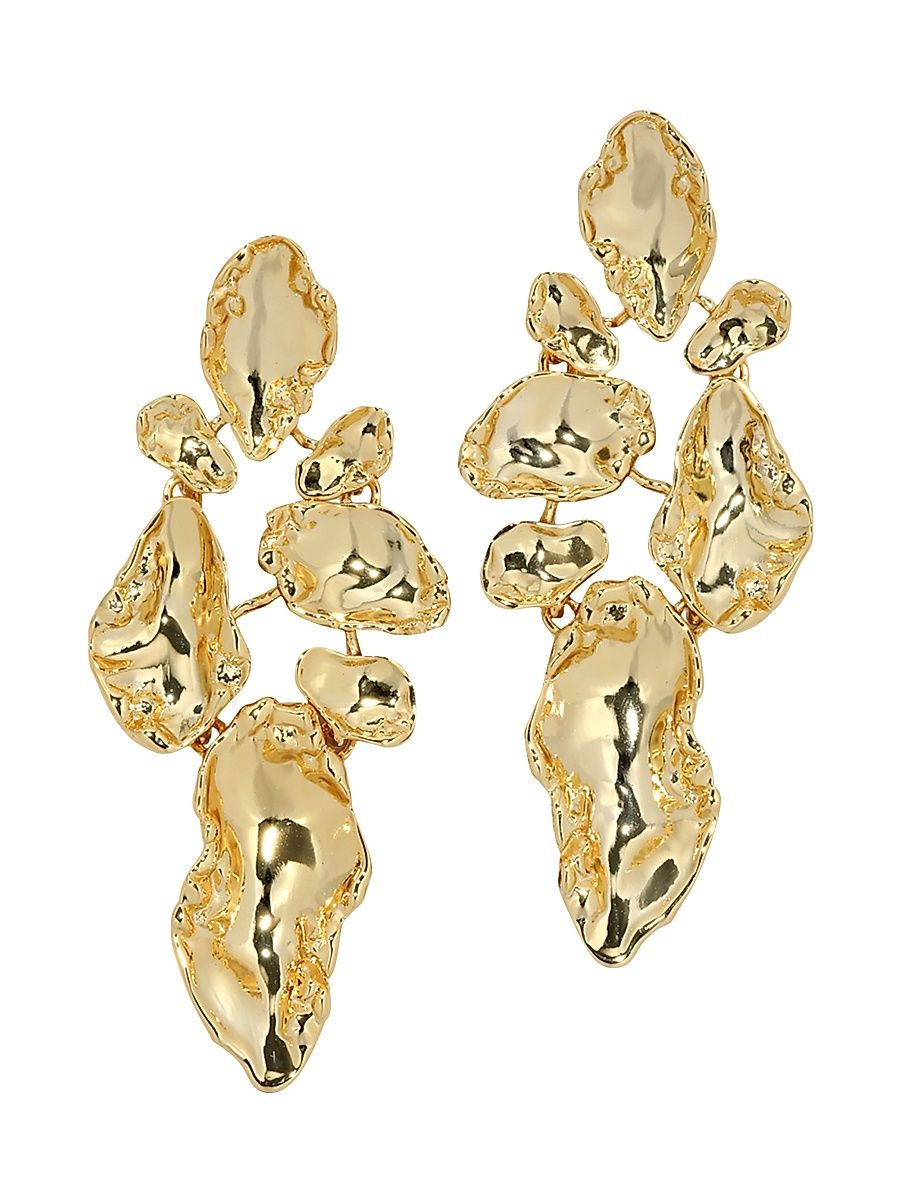 Women's Brut Mosaic 14K-Gold-Plated Drop Earrings - Gold
