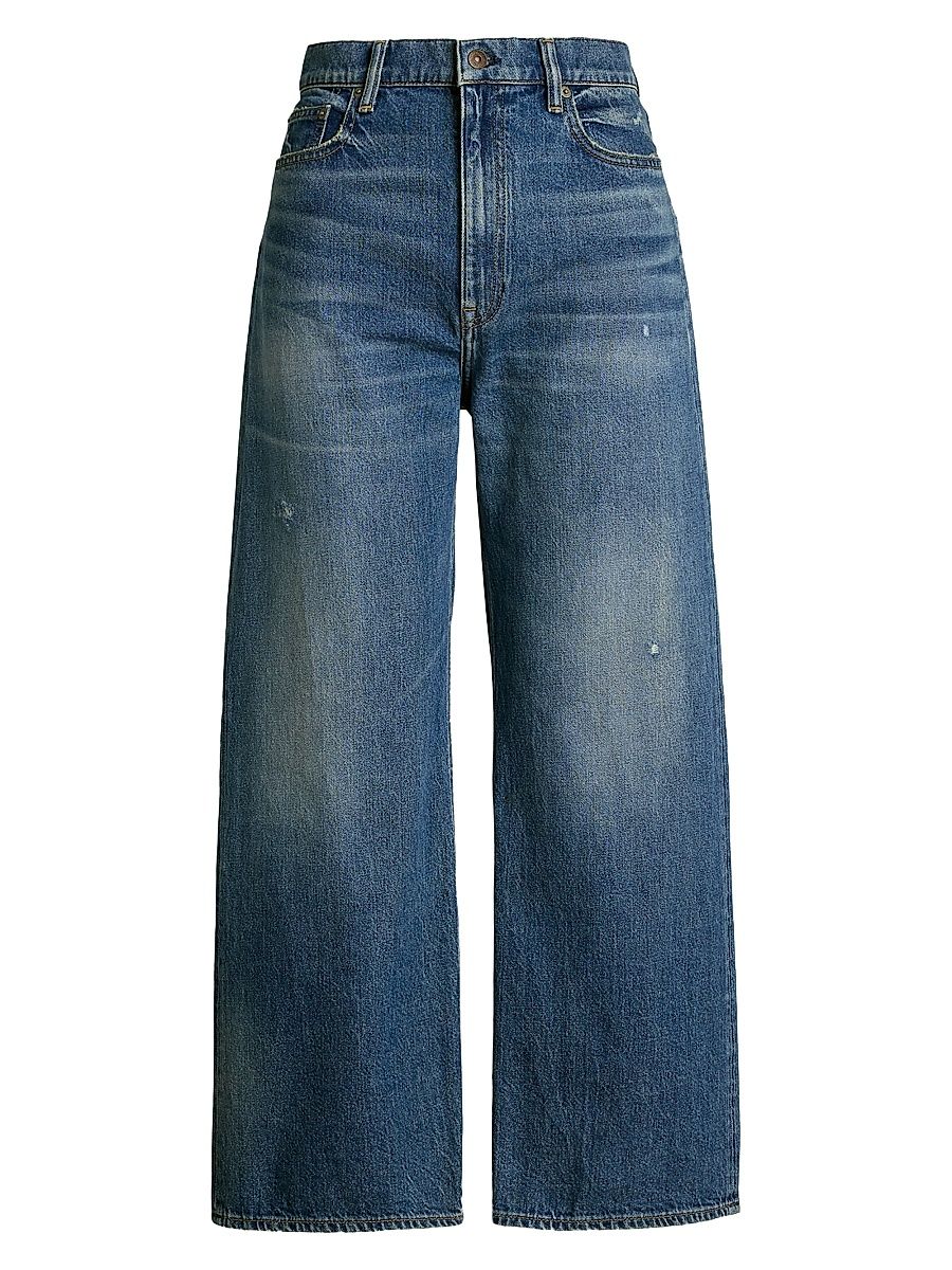 Women's High-Rise Wide-Leg Crop Jeans - Maceen Wash - Size 32