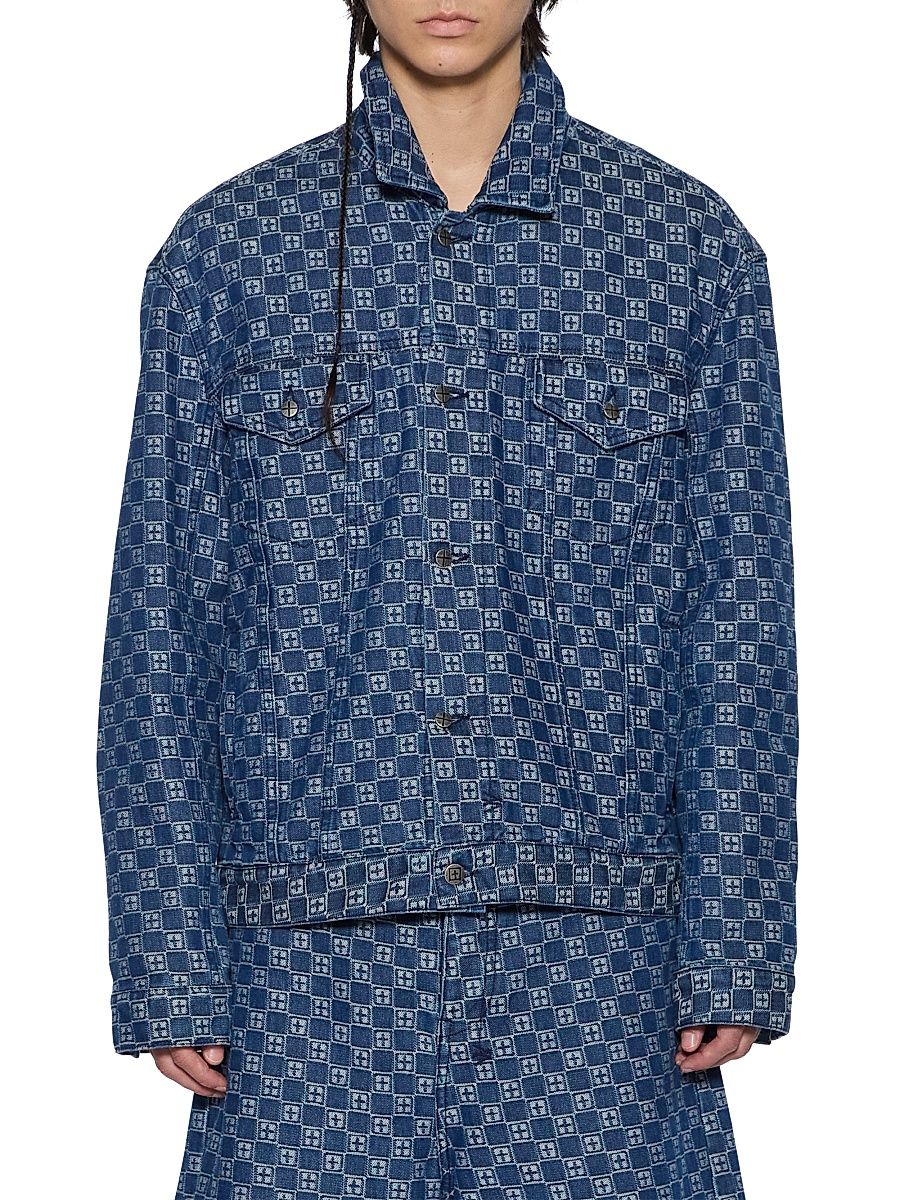 Men's Neo Nostalgia Logo Denim Jacket - Denim - Size XXL