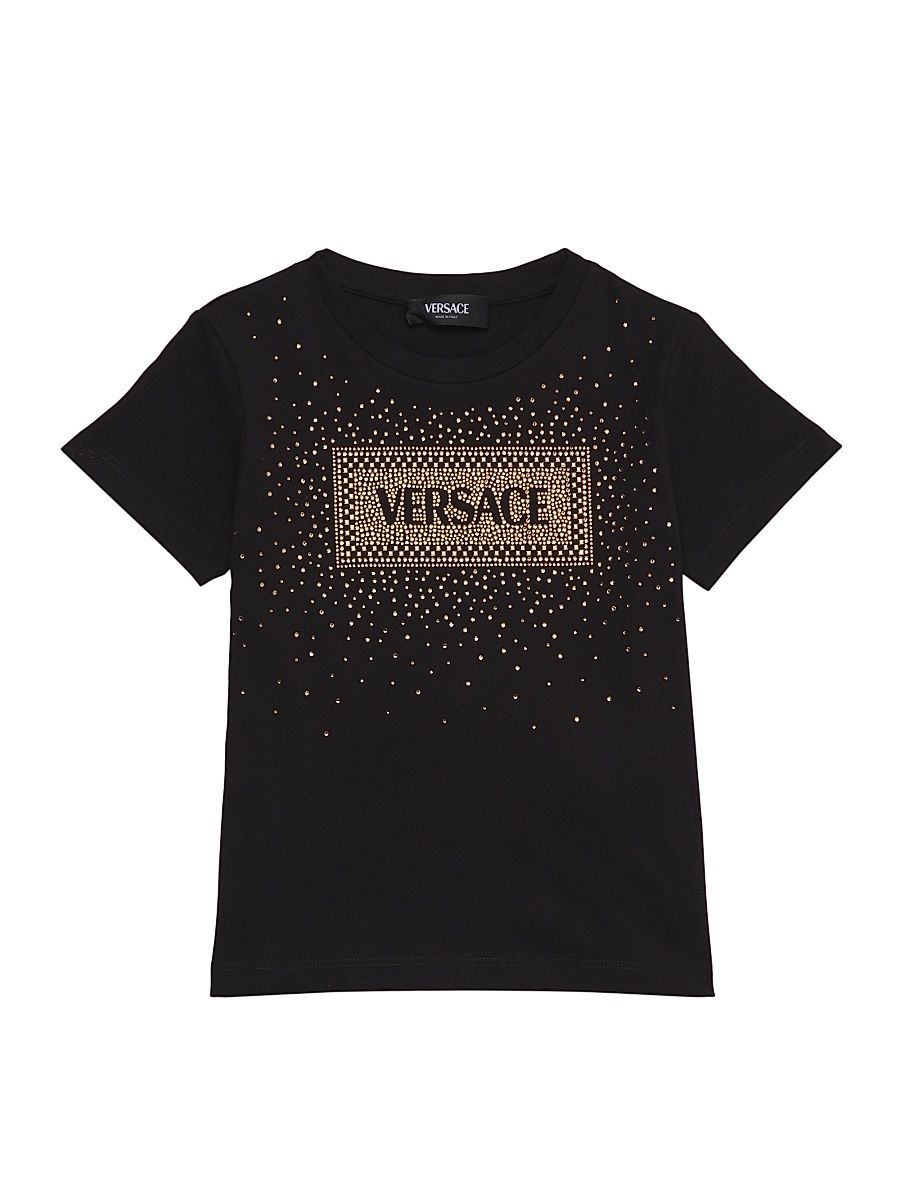 Little Girl's & Girl's Embellished Logo Jersey T-Shirt - Black - Size 8