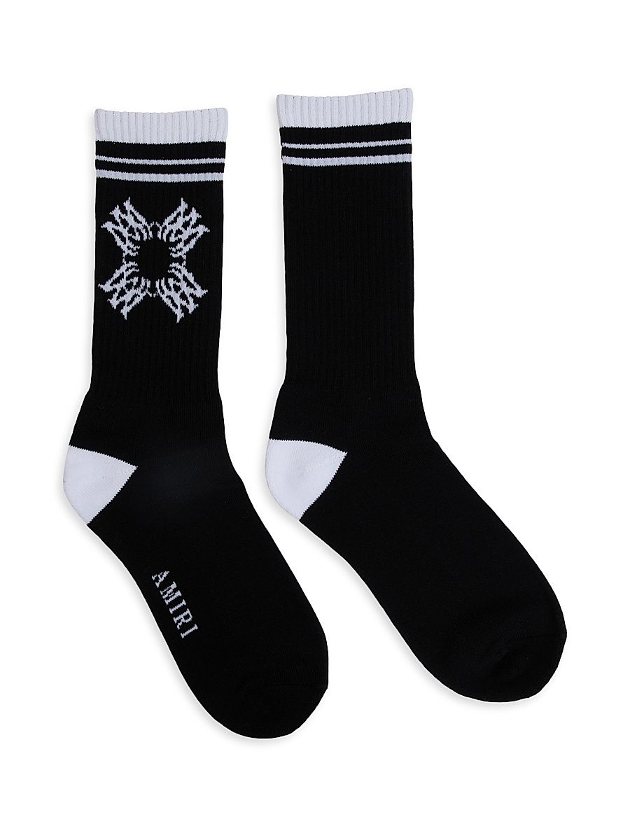 Men's Ma Quad Socks - Black White - Size 10
