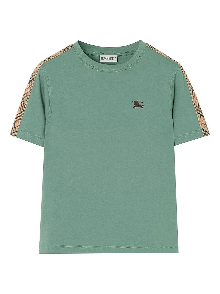 Little Boy's & Boy's Check-Trim EKD T-Shirt - Gulf - Size 8