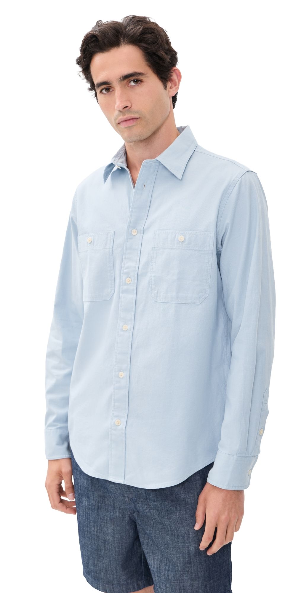 NN07 Colby Cotton Utility Shirt SKY MIST XL