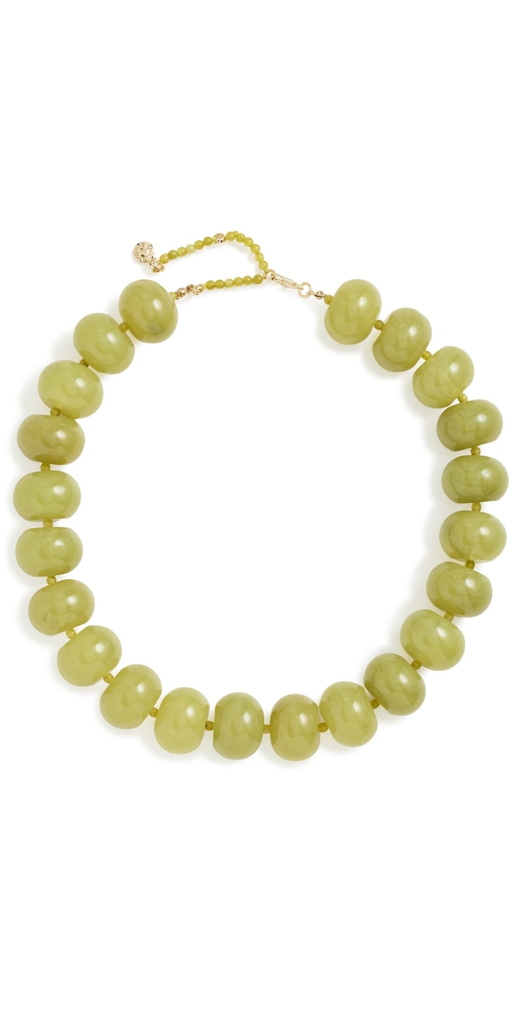 BaubleBar Joan Semi Precious Necklace Olive One Size
