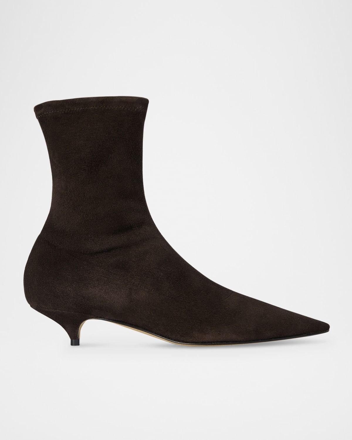 Liisa Suede Kitten-Heel Booties