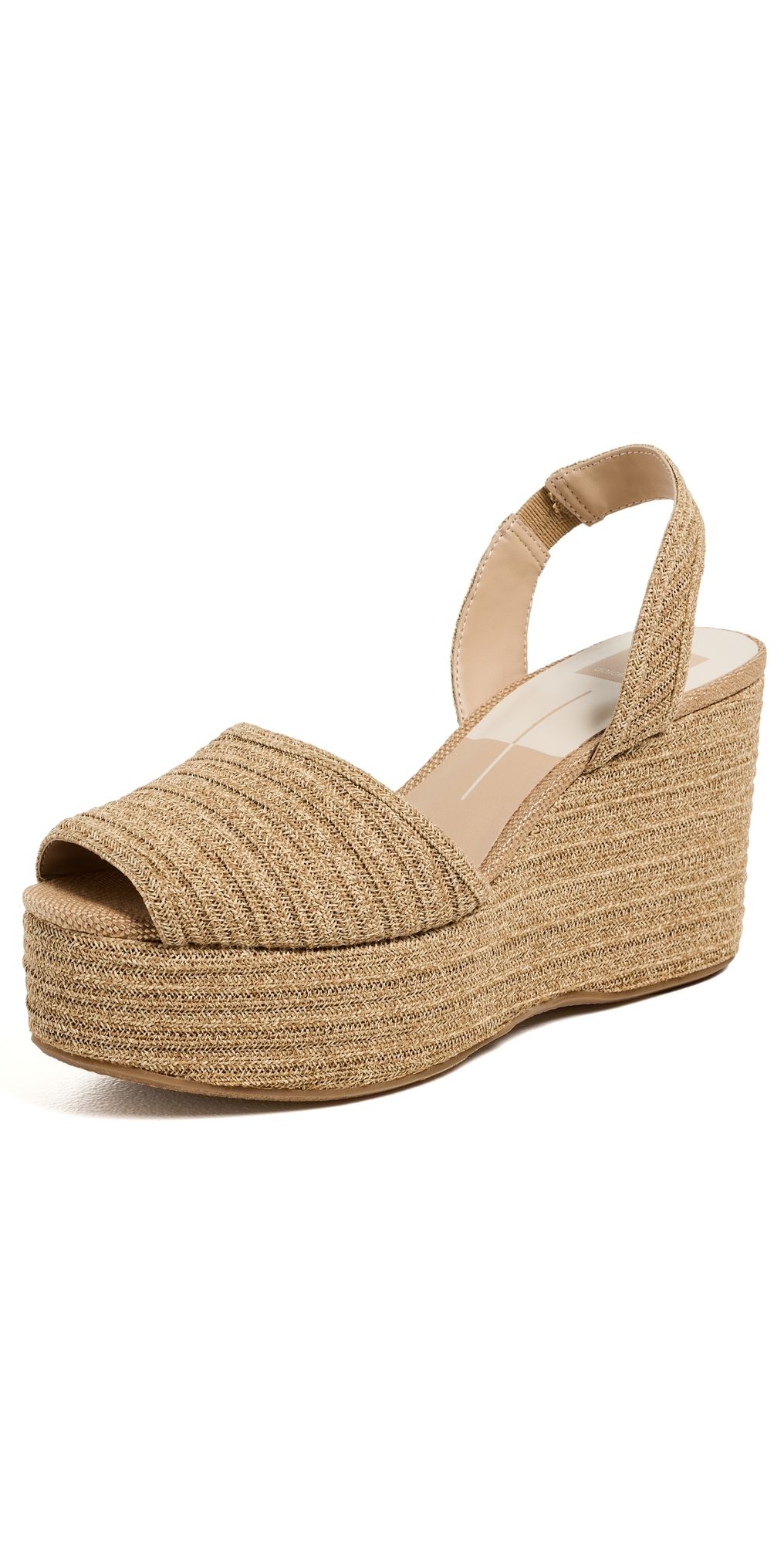 Dolce Vita Akera Wedge Espadrilles Natural Raffia 5.5