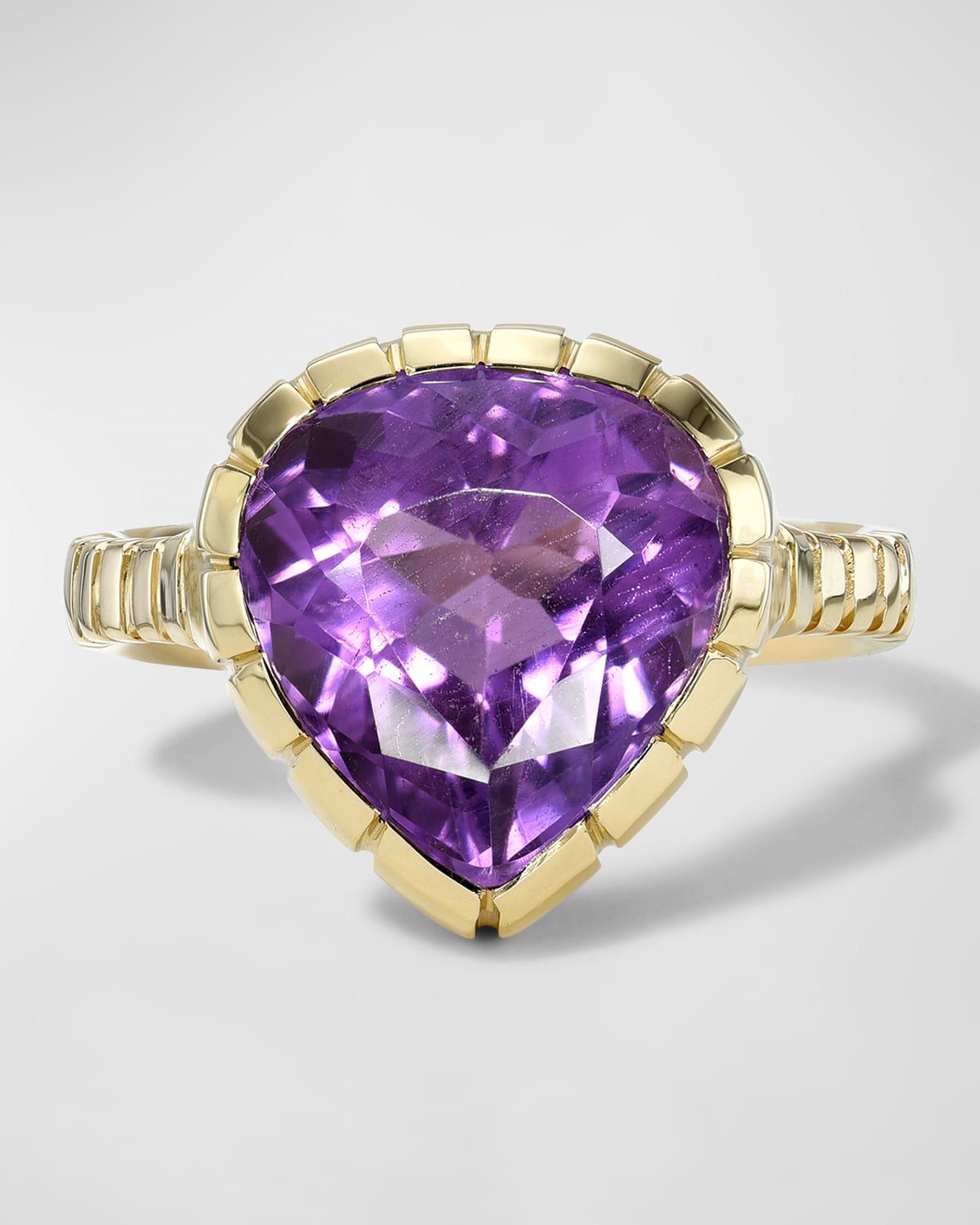 Amethyst Heirloom Bezel Ring