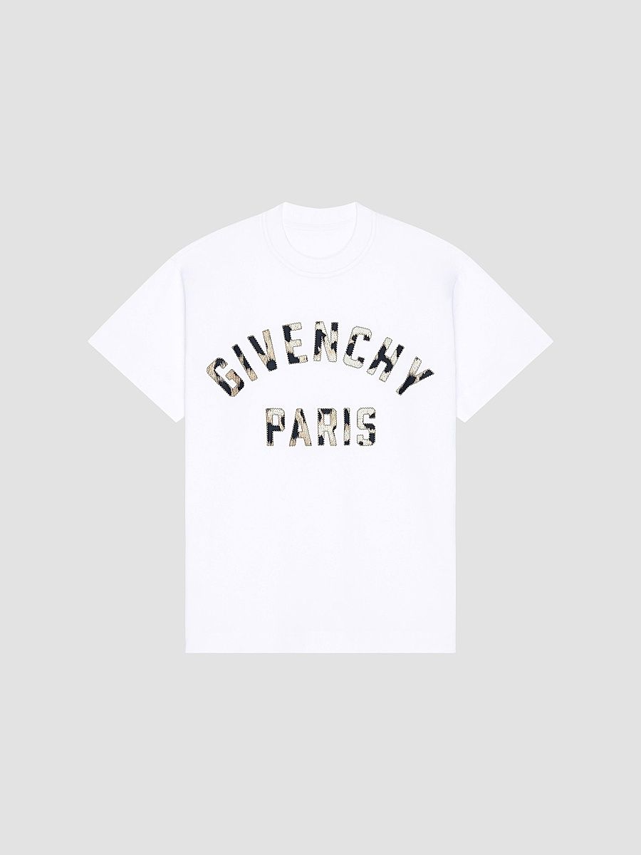 Givenchy Women's T-Shirt in Cotton with Embroidery - White - Size XS