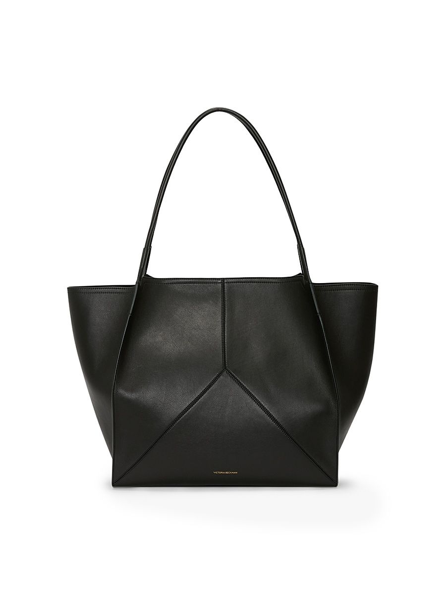 Women's Victoria Leather Tote Bag - Black