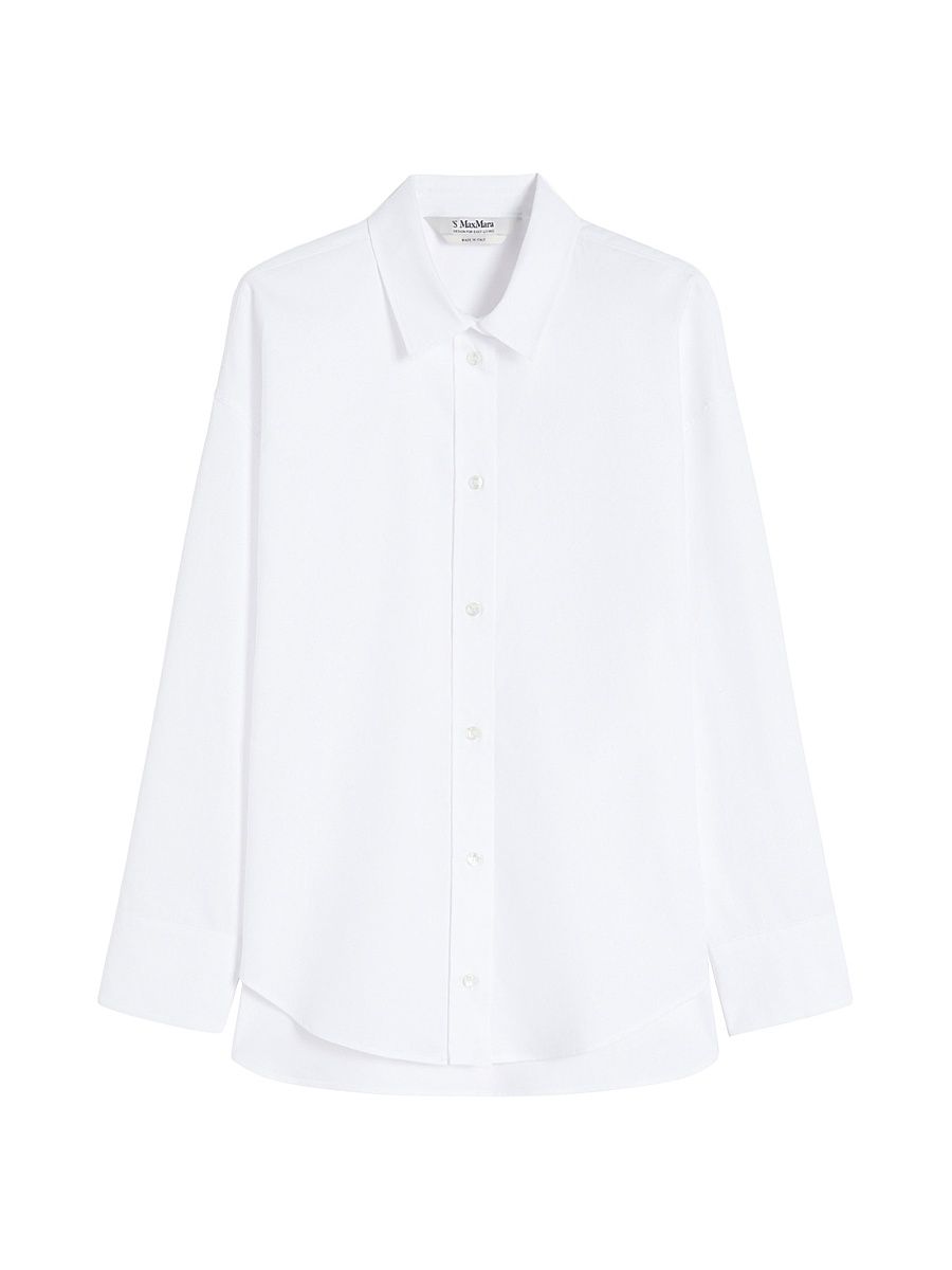 Women's Cotton Oxford Shirt - White - Size 16