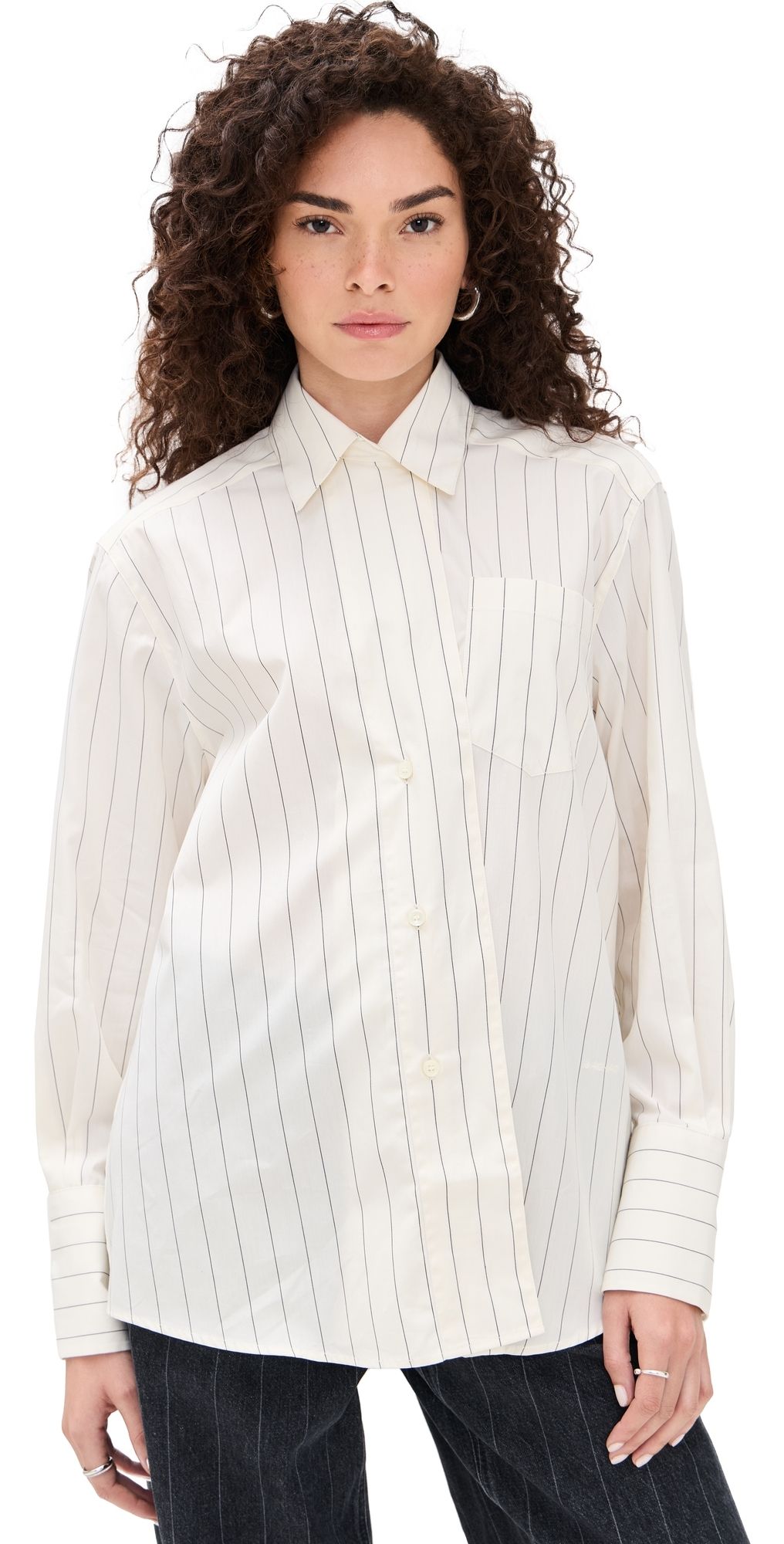 House of Dagmar Asymmetric Shirt White 40